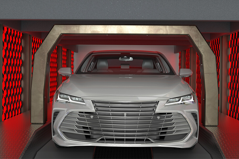 Kontrolle Trocknungsvorgang nach Lackierung