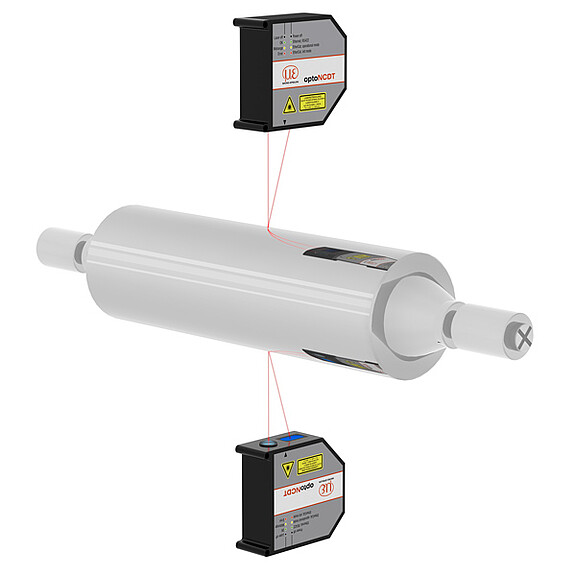 Merssung auf metallisch glänzende Oberfläche