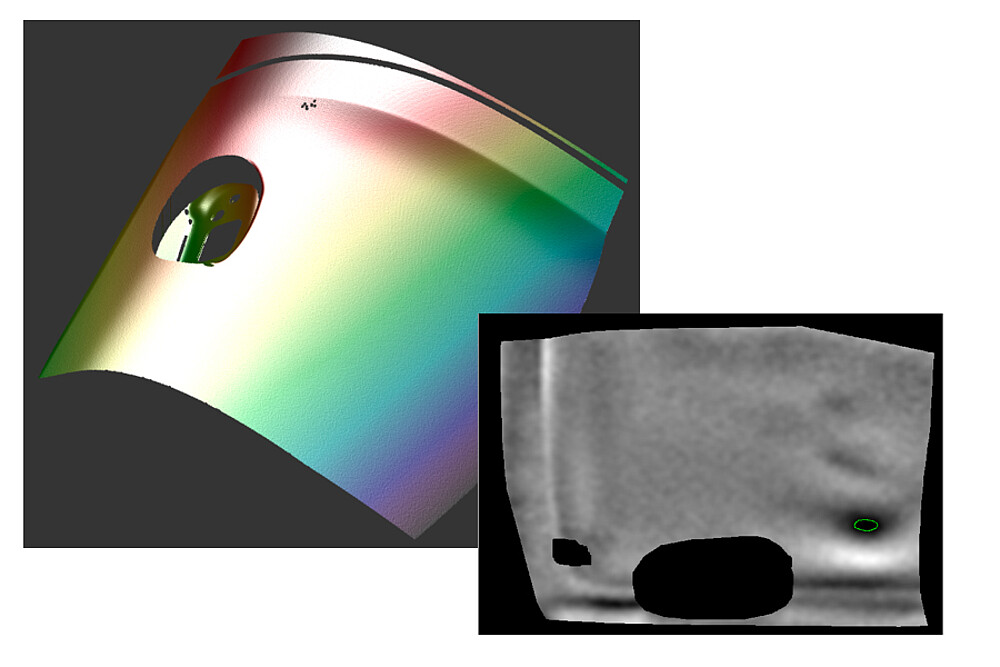 Erfassung zu püfender Bauteile während Inlinemessung